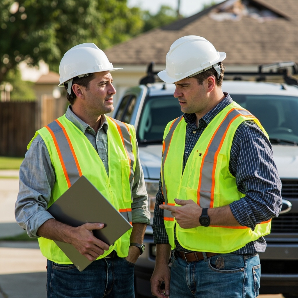 Emergency roof tarping after tornado Greenwood AR